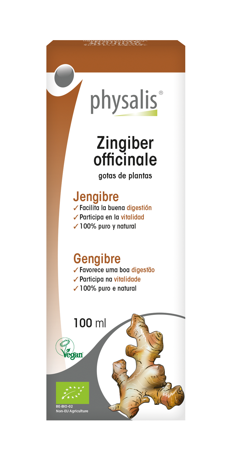 Zingiber officinale Gotas de plantas