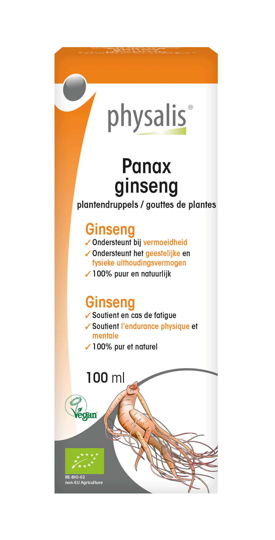 Panax ginseng Gouttes de plantes